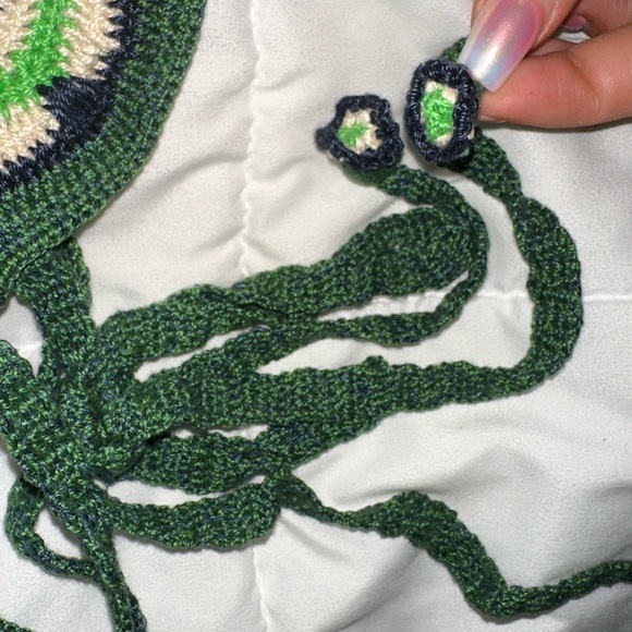 NWT Agua Bendita Lynn Crochet bikini top M retro boho swim vacation beach - Picture 8 of 10